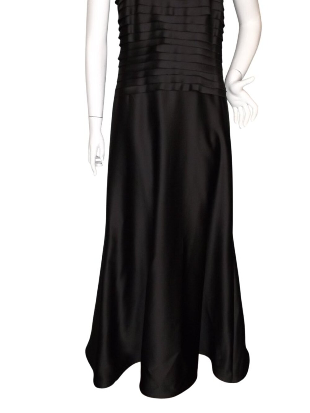Vintage TADASHI Maxi Dress/Gown, L/12, Dark Brown, Floor length, Bandage Tiers - Picture 3 of 12